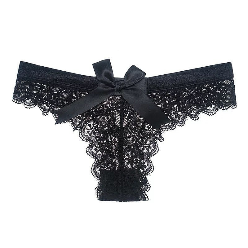 Soie Lace Bow Thong