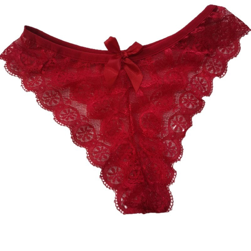 Soie Lace Bow Thong