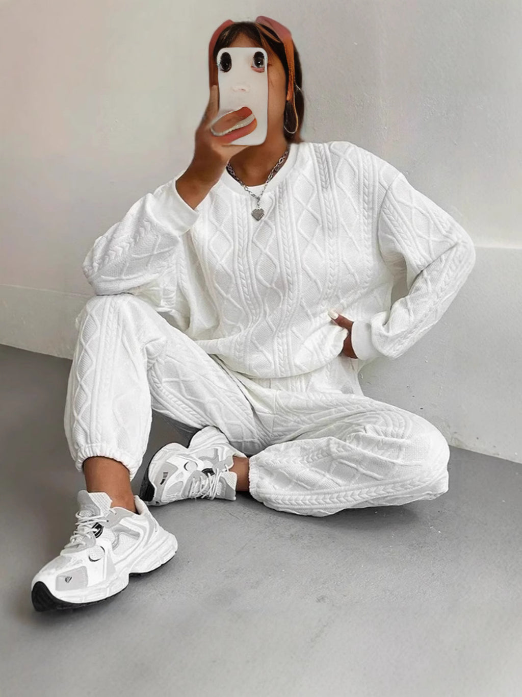 Fil d'Or Jacquard Two-Piece Lounge Set