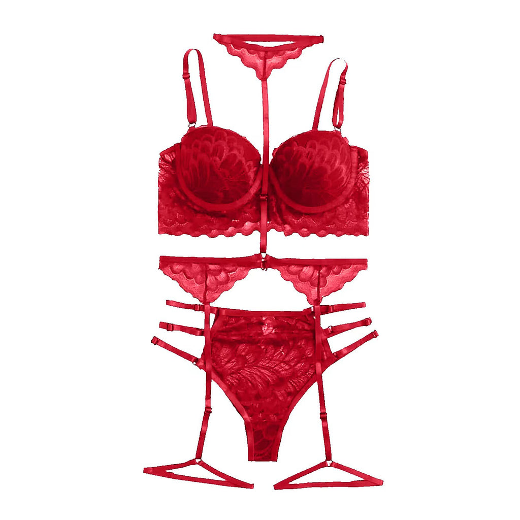 Fleur Lace Three-Point Lingerie Set