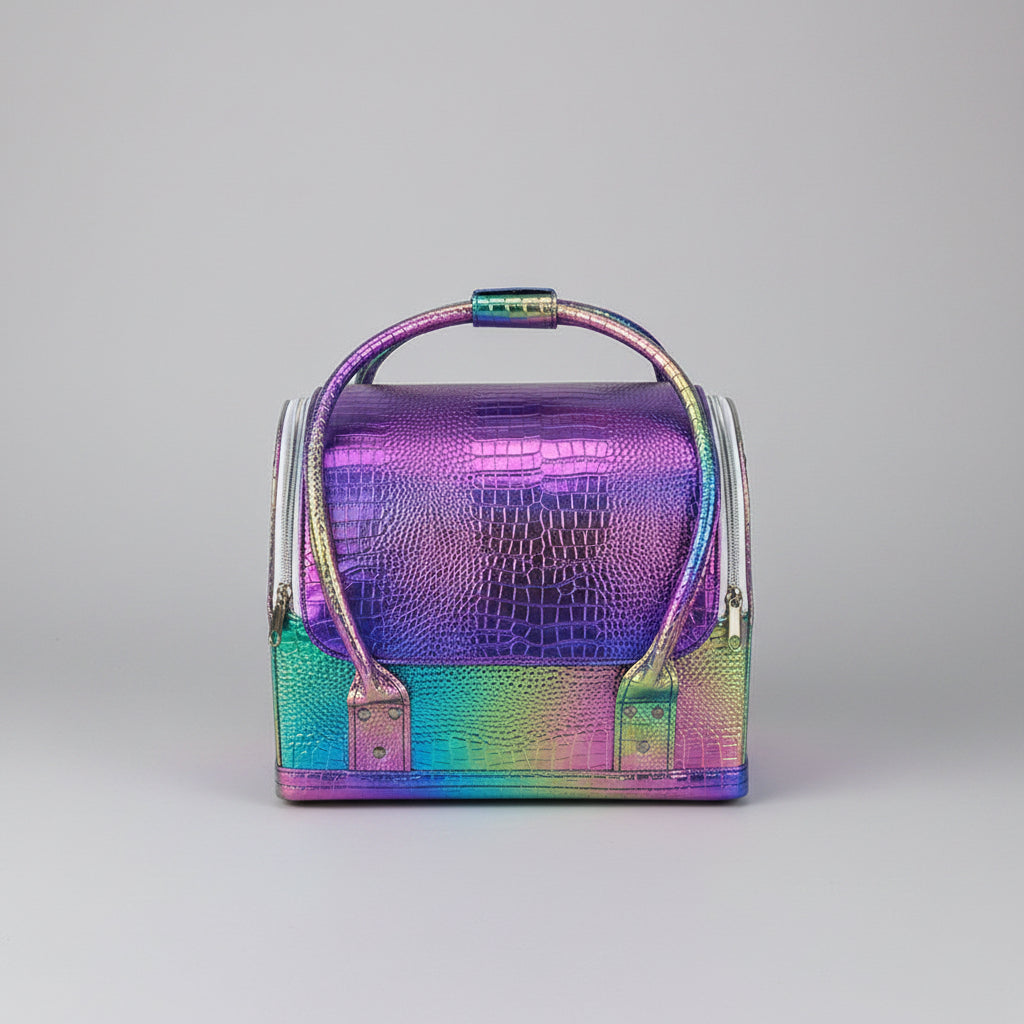 Croc Embossed Vanity Bag