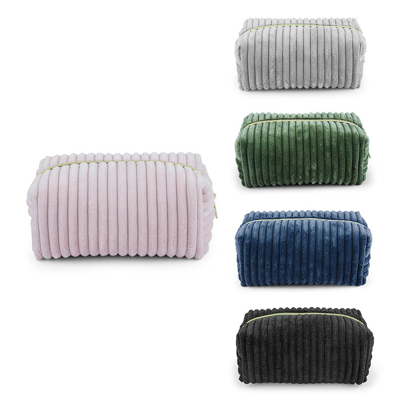 Velour Corduroy Makeup Bag