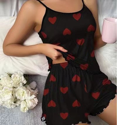 Print Party Pajama Set — Camisole & Shorts