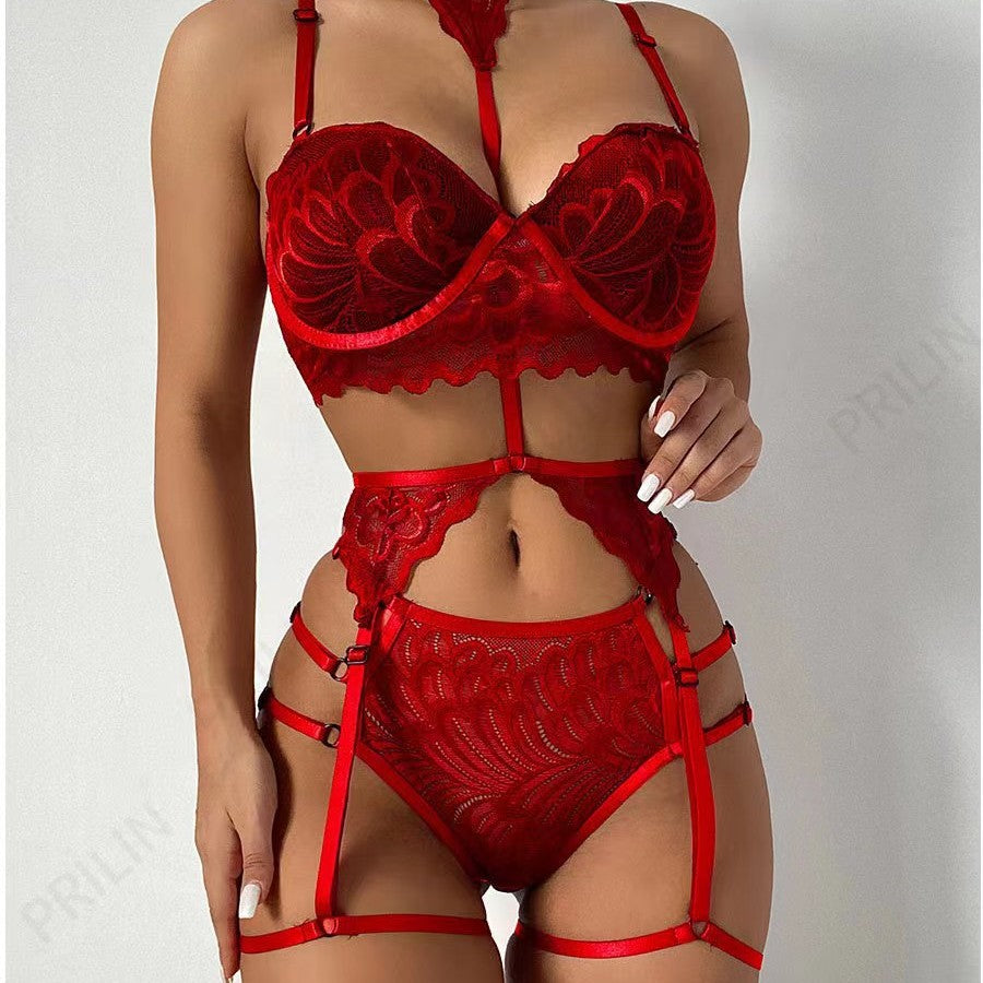 Fleur Lace Three-Point Lingerie Set