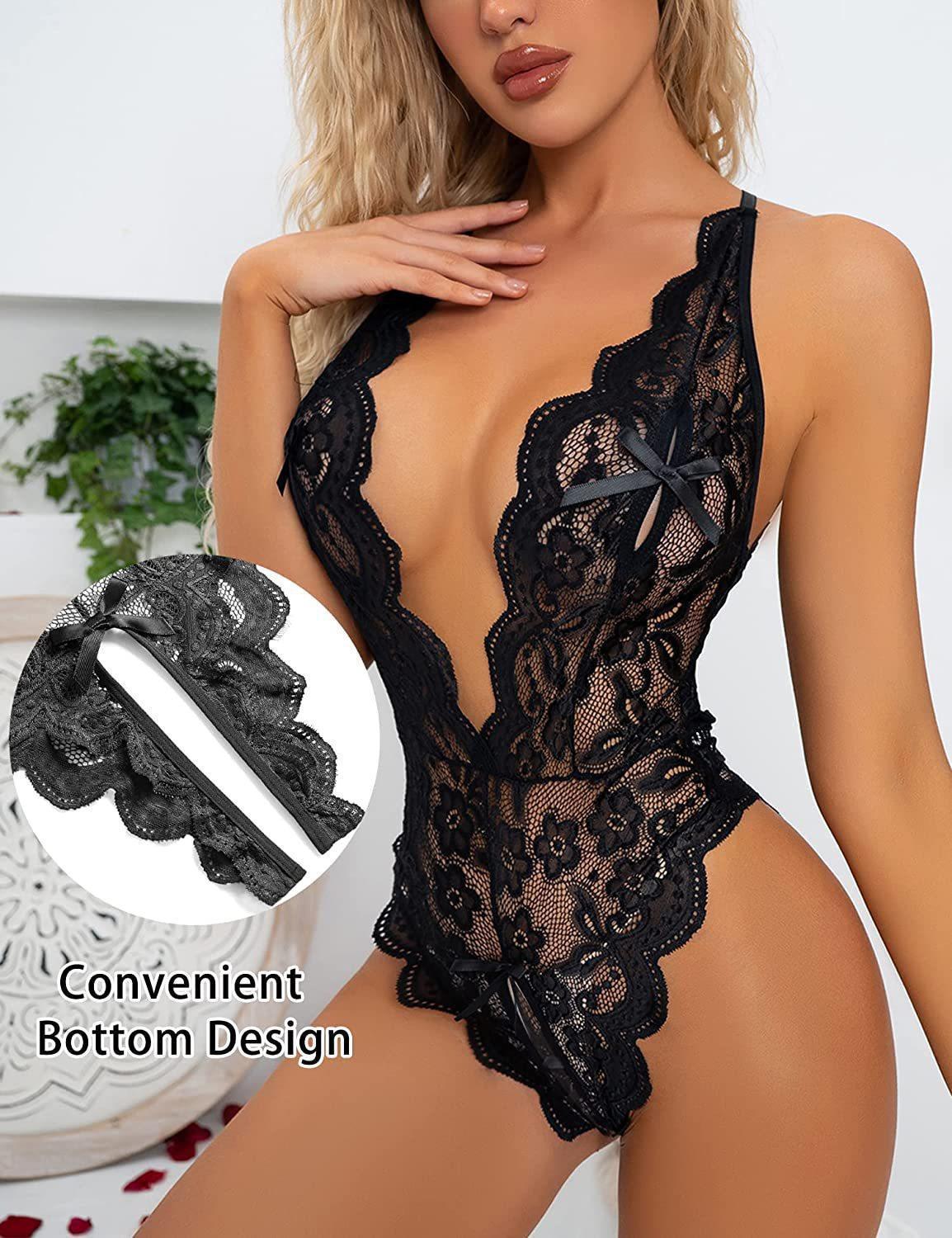 Lace Fantasy Lingerie Set — Mesh & Lace One-Piece